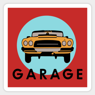 Garage and classic car Sticker